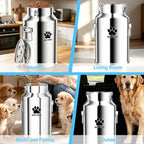 25Lbs Metal Dog Food Storage Container, Dog Food Storage Tank, Multifunctional Storage Bin with Sealed Lid and Spoon, Pet Food Storage Container for Dogs and Cats, Keeping Fresh and Easy to Clean