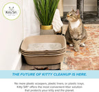 Kitty Sift (Set of 1 Litter Box & 5 Sifting Liners) Disposable Sifting Cat Litter Box Large, 6 Count, Durable and Portable for Travel and Home Odor Control