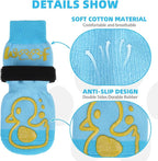 KOOLTAIL Dog Socks Shoes for Hot Pavement to Prevent Licking Paws, Winter Dog Boots&Paw Protector for Hardwood Floors Anti Slip,Traction Control Grip Booties for Small Medium Large Senior Dogs,Blue M