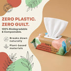 Eco Wave Hypoallergenic Plant-Based Pet Wipes, Dog and Cat Grooming Wipes for Face, Ears, Body, Butt, and Paws, Fragrance Free, Compostable, 400 Count