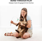 Cat Toys for Indoor Cats, Interactive Cat Toy Wand, Kitten Stuff, 18 Lures | Heavy Stable Base Prevents Toppling, Dual Suction Cup For Extra Play Options, Trigger natural feline hunting instincts today