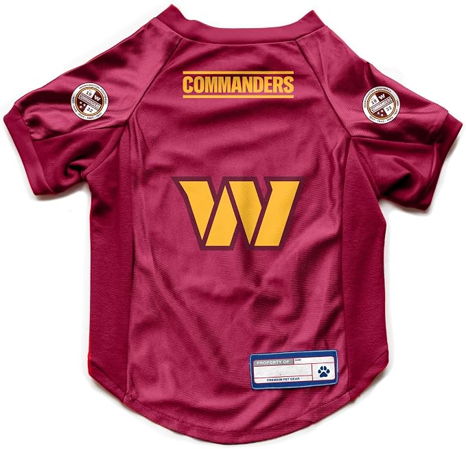 Littlearth NFL Washington Commanders Stretch Pet Jersey, Team Color, Large