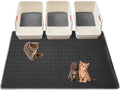 Cat Litter Mats-Extra Large 47''x36'' Litter Trapping Mat for Cat-XXL Litter box Matt for Floor-2 Layer Catcher Rug for Pet kitty Litterbox-Waterproof Urine Proof,Non-Slip