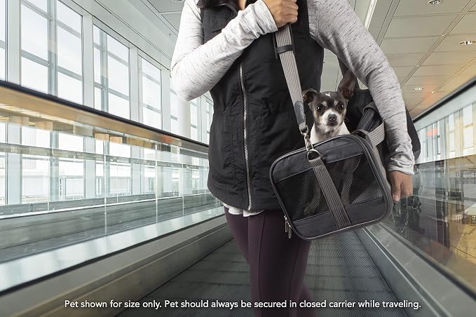 Sherpa Original Deluxe Travel Pet Carrier, Airline Approved & Guaranteed On Board - Charcoal Gray, Small