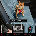 FUNNY FUZZY Dog Car Seat Cover for Back Seat, Back Seat Pet Cover for Dogs Waterproof, Scratchproof Dog Backseat Cover, Non-Slip Bench Car Seat Protector, Universal Fit Most Cars, SUVs, Trucks, Blue