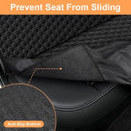 Mancro Dog Car Seat Cover, Waterproof Dog Hammock for Car, Black All | 600D Heavy Duty, Scratch-Resistant Back Seat Pet Cover for Dogs with PVE Nonslip Underside, Fits for Sedan, Trucks and SUVs