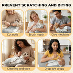 Cat Grooming Wrap, Self Adhesive Cats Anti-Escape Wrap, (12-28lbs) | Anti-Scratch Burrito Restraint Blanket, for Cutting Nails, Calming Cat Swaddle Wrap for Medicine Ear Cleaning, Dental Care