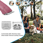 40# Detachable Dog Blades Compatible with Andis/Oster A5 Grooming | Compatible with wahl km10 dog clipper,Cut Length 1/100"(0.25mm),Made of Ceramic Blade & Stainless Steel Blade