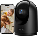 GNCC 2K Indoor Security Camera with Motion Detection, 2.4G WiFi, 1Pack | Motion Detection, Baby/Pet Camera with Phone App, Night Vision, 2-Way Audio, TF/Cloud Storage, Works with Alexa & Google Home