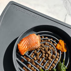Slow Feeder Dog Bowls - Medium Size Silicone Slow Eating Dog Bowl for Puppies & Dogs with Suction Cup -Dishwasher-Safe,Lick Mat Design,Reduces Gulping,for All Breeds,7.5”x1.5”- Charcoal