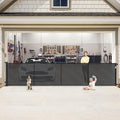 Reinforced 200 Inch Extra Wide Retractable Baby Gates to Prevent Crawling Through, Indoor/Outdoor Baby Gates for Decks, 16 ft Mesh Retractable Fence/Barrier/Blocker/Screen Gate for Garage, Black