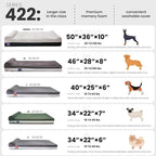 Laifug Orthopedic Dog Beds for Large Dogs,3" Memory Foam Dog Beds,Durable Water Proof Liner Removable and Washable, Nonskid Bottom,Grey 40"x25"x5.5"