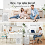 DAYETTE Air Purifiers for Home Large Room Up to 1800 Ft² with Fragrance, Smart WiFi Alexa Control,Auto Mode, HEPA 14 Air Purifier with Washable Prefilter for Bedroom, Dorm Room, Pets, Office
