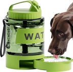 77 oz Portable Dog Water Bottle, 2.2L Dog Travel Water Dispenser Olive Green | Food-grade, BPA-free material, silicone seal, easy-clean wide mouth, grip handle, for large dogs, hiking, camping, beach days