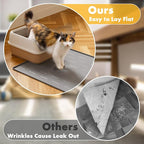 Pieviev Extra Large Silicone Litter Box Mat, Easy to Clean, 40'' x 28'' | Extra-Large Coverage Area Litter Mat, Soft on Kitty Paws, Grooves Reduce Waste, Raised Edges Trap Urine and Spills.