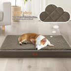 WNPETHOME Orthopedic Big Dog Beds Large Sized Dog, Waterproof Extra Large Dogs Bed with Removable Washable Cover, Multi-Needle Quilting Dogs Crate Bed