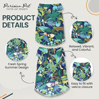 Parisian Pet Amazonia Dog Shirt - Cotton Clothes for Medium Dogs - Stylish Tropical Dog Outfit - Lightweight and Soft Puppy Clothes - Trendy Tshirts for Dogs - Comfortable Summer Pet Apparel