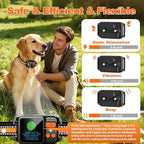 GPS Wireless Dog Fence System, Electric Dog Fence Using GPS Electric Satellite Technology, IPX7 Waterproof Rechargeable Design, GPS Dog Collar Has 2 Modes Circular and Free-Form Fence(2pcs)