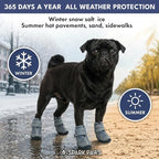 Spark Paws 365 Dog Shoes - All-Season Boots for Winter Snow & Hot Pavement | Water-resistant, anti-slip, stay-on straps - rain, ice & summer booties in one. Reflective; small, medium & large dogs