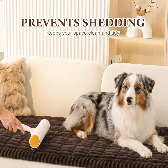 Couch Cover for Dogs, Washable Sofa Covers for 3 Cushion Couch | Non Slip Soft Furniture Protector Against Pet Hair & Scratch, Dog Mat for Couches, Pet Friendly, Chocolate, 27.6" x 70.9"