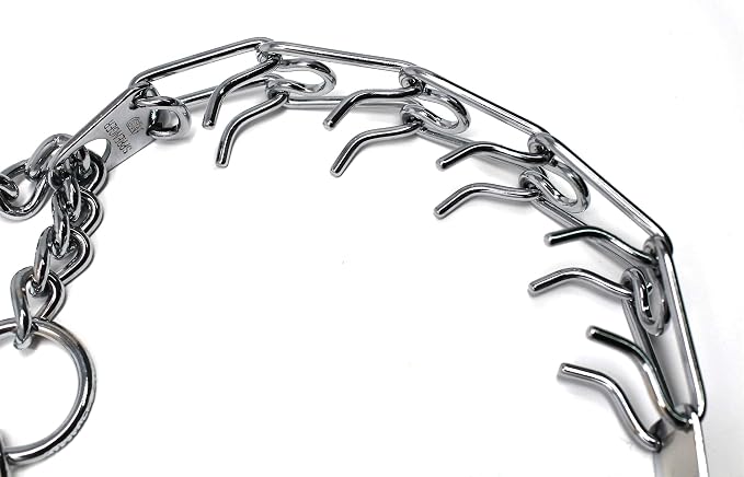 Herm Sprenger HS Germany Prong Dog Training Collar with Quick Release Buckle Ultra-Plus Chrome Plated Steel Pet Pinch Collar No-Pull Collar for Dogs Anti Pull Training Collar Made in Germany Large
