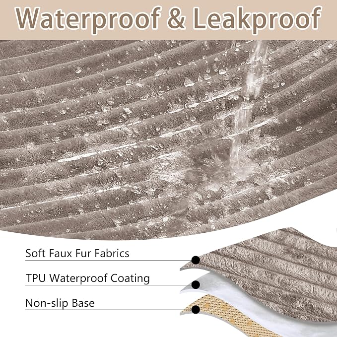 100% Waterproof Couch Covers for Dogs, 35"×59" Washable Couch Cover, Non Slip Sectional Couch Covers for 3 Cushion Sofa Cover Pet Friendly, Cat and Dog Couch Bed Cover- Khaki