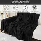 Couch Cover for 2 Cushion Sofa Washable, Cat Scratch Proof Sofa Covers, Furniture Protector Love Seat L Shape Soft Sectional Couch Covers for Dogs Pets, 71" x 102", Black