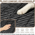 FUANGUI Waterproof Armrest Couch Cover for Dogs,27.6" x 27.6", Dark Grey | Non-Slip Backrest Cover Recliner Chair Protector, Fuzz Soft Armchair Armrest Cover Washable Couch Covers Sofa Pet Friendly