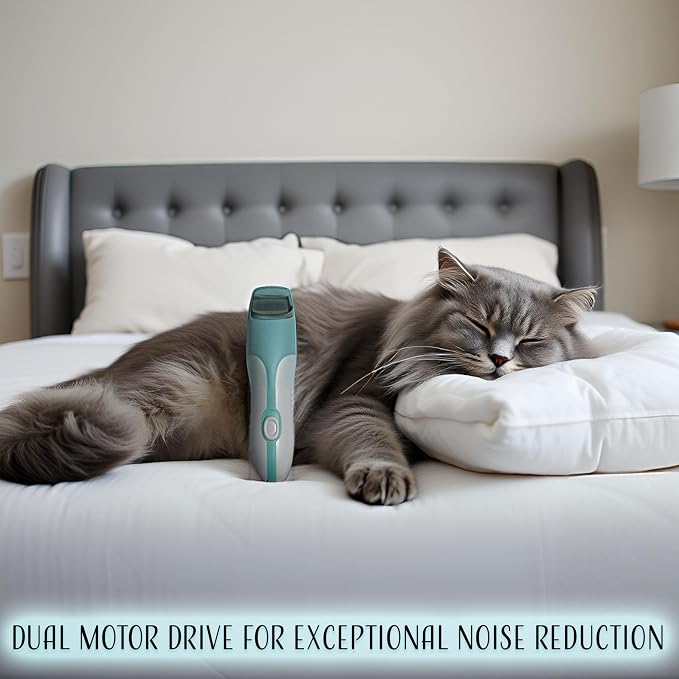 2 in 1 Cat Butt Trimmer & Vacuum, Low Noise Vacuum Suction, 2-Speed Quiet Pet Groomer, USB Rechargeable