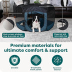 FurHaven Soft-Sided Dog & Cat Playpen, Portable Foldable Indoor & Outdoor Pet Playpen with Mesh Windows & Zippered Door, Gray, Large