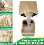 GRELY Cat Litter Mat,32"x22" Litter Box Mat,2 Layer Litter Trapping Mat for Indoor Cats,Litter Catcher Mats for Kitty Pet,Cat Rug. Non-Slip Waterproof Urine Proof, Collapsable