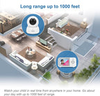 VTech Baby Monitor, No WiFi Secure Transmission – 19-Hour Battery, 2.8" Screen, Pan Tilt Zoom, Night Vision, 1000ft Range, Temperature Sensor, 2-Way Talk | VM923