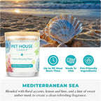 Pet House Candles, Clean Burning, Long Lasting Scented Pet Odor Candles for Home - Bamboo Watermint, Med Sea, 2 Pack