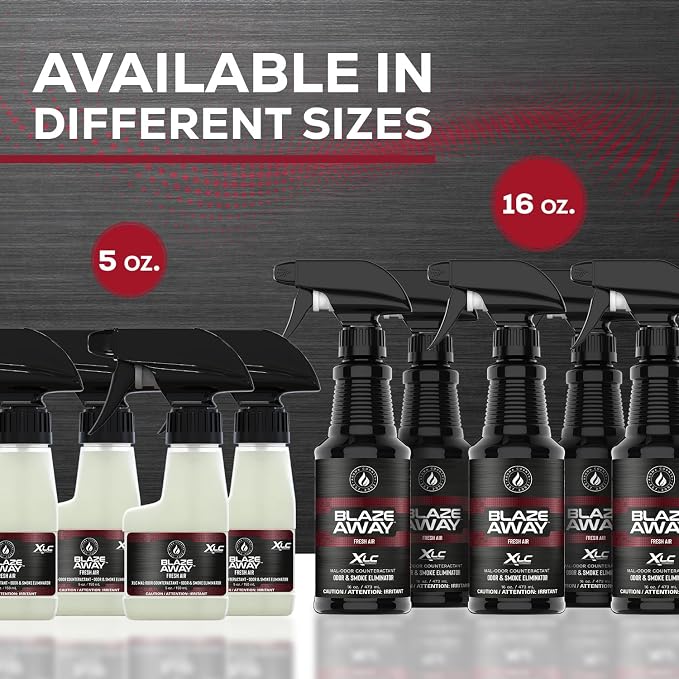 Blaze Away Fresh Air Odor Eliminator Spray (16 Fl Oz, 6 Pk) | Commercial Air Freshener • Professional-Strength • Long-Lasting • for Smoke, Pet, Bathroom, Vehicle, Hotel & Commercial Space