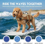 ASENKU Dog Life Jacket - Pet Safety Vest for Swimming & Boating, Shark Life Jacket with Floatation, Dog Lifesavers Swimsuits for Small Medium Large Dogs (Brown, M)