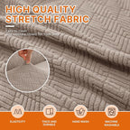 XINEAGE Stretch Armchair Slipcover, Non-Slip Pet Couch Cover,Khaki | Washable Furniture Protector, Elastic Bottom, Dogs & Cats Friendly, Scratch-resistant, Fast Setup, High Elasticity