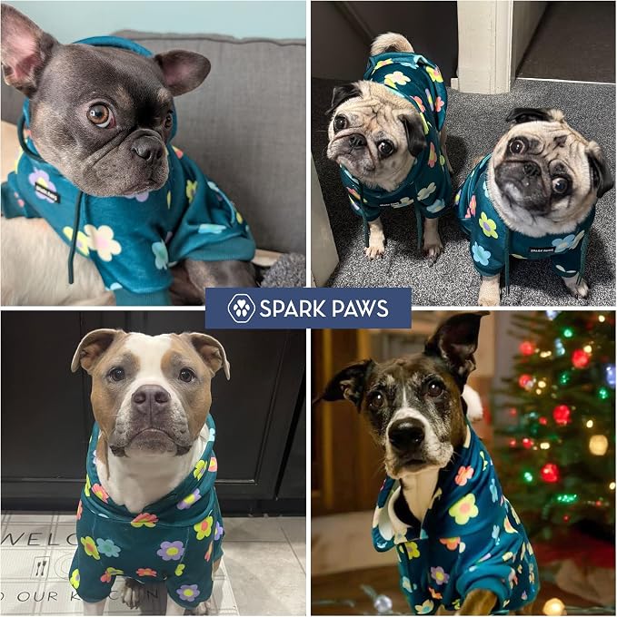 Spark Paws Dog Hoodie – Premium Dog Sweater for Small, Medium, and Large Dogs | Warm Outfits for French Bulldogs, Pitbull, Puppy, Winter Jacket Alternative - Daisy - L