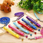 Amylove 48 Pcs Dog Collar and Leash Set, Polypropylene Adjustable Puppy Collars for Medium Dogs Small Pet Puppy Walking Training with Hook and Buckle(Vivid Color,Animal Pattern)