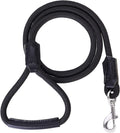 Mile High Life Dog Leash with Genuine Leather Handle, 6 FT/5 FT/4 FT | Leather Grip Rope Leash, Heavy Duty 360° Swivel Metal Clasp, for Small Medium & Large Dogs