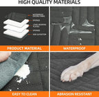 YJGF Hard Bottom Dog Car Seat Cover for Back Seat,Seat Extender for Dogs | Strong Support,More Rest Space,Waterproof, Scratch Resistant,Car Seat Protector,Dog Hammock for Car/SUV/Small Truck