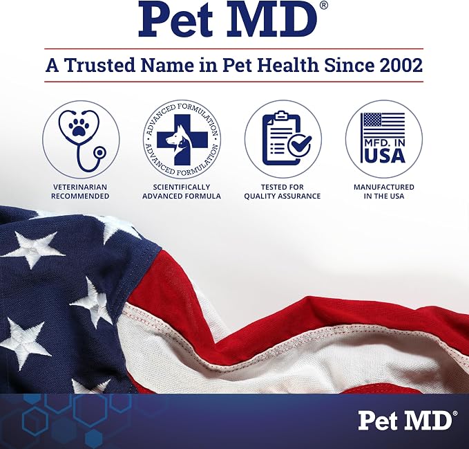 Pet MD Benzoyl Peroxide Shampoo for Dogs, Cats, and Horses - 12oz | Helps Relieve Itchy, Oily & Flaky Skin - Deep Cleansing & Deodorizing Formula - Passion Fruit Scent