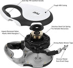 TUG 360° Tangle-Free Retractable Dog Leash with Anti-Slip Handle | 16 ft Strong Nylon Tape | One-Handed Brake, Pause, Lock (Small, White)
