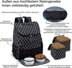 BAGLHER丨Dog Travel Bag, Airline Approved Pet Supplies Backpack, Dog Travel Backpack with 2 Silicone Collapsible Bowls and 2 Food Baskets