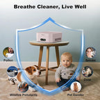 Air Purifiers for Home, 2 Filter, Plug-in, Quiet H13 True HEPA Purifier Car | Portable, Travel/RV/Desk/Bedroom/Office, 600 Ft², Captures Smoke/Odor/Pet Dander, Timer, USB Powered - Pink