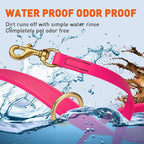 Viper Biothane K9 Working Dog Leash Waterproof Lead for Tracking Training Schutzhund Odor-Proof Long Line with Solid Brass Snap for Puppy Medium and Large Dogs 6ft, Passionfruit Pink