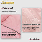 MAMORE Dog Raincoat, Waterproof Rain Jacket for Small Medium Large Dogs, Windproof Reflective Adjustable Breathable Pet Rain Coat with Storage Pocket and Leash Holes (Pink, 3X-Large)