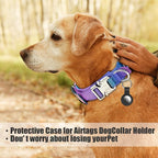 Tactical Dog Collar Military Dog Collar Adjustable Nylon Dog Collar Heavy Duty Metal Buckle with Handle for Dog Training,with Patches (Gradient 1, M)