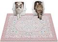 Glittme Cat Litter Mat, 33"x22" Non-Slip Washable Trapping Mat for Cats | Litter Trapping Mat With Thick PVC Coil To Catch Scatter, Soft On Paws And Waterproof Bottom To Protect Floors
