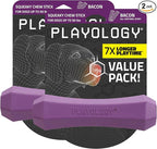Playology Dog Toys | Squeaky Chew Stick for Dogs, Value 2-Pack | Bacon Scented Medium Fetch Toy | Squeaky Dog Chew Toys