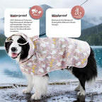 Dog Raincoat,Dog Rain Jacket Poncho with Hood and Leash Hole(Rabbit,3XL) | Windproof,Waterproof,Leash Loop,Adjustable,Rabbit Design